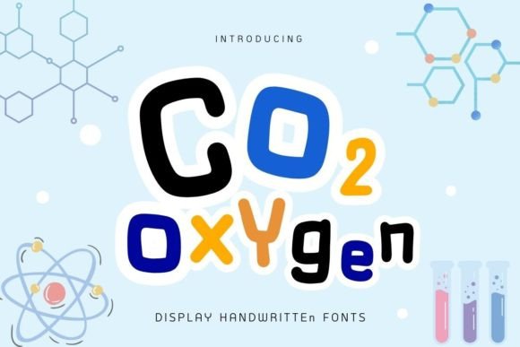 Co2 Oxygen Font for Creative Projects