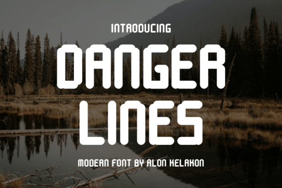 Danger Lines Font for Creative Makers