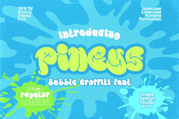 Pineys Font: Nostalgic Display Style